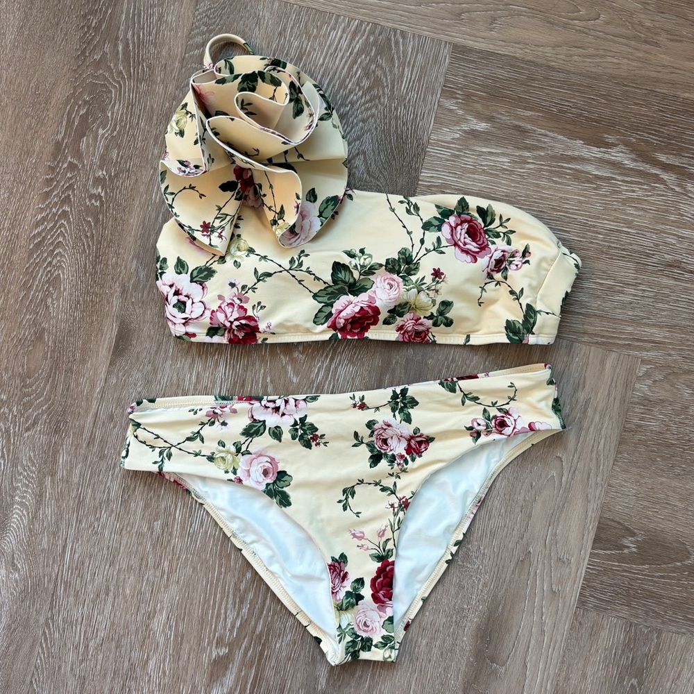 NWOT Antonio Melani x The Style Bungalow Miraflores Floral Swim Set Size L